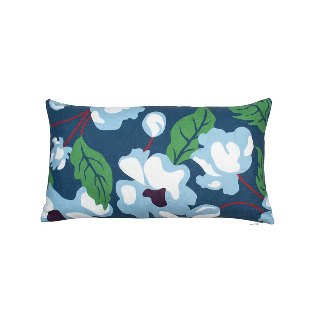 Pillow Peony Blue & Green 11 x 19in