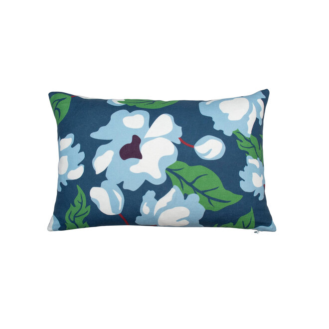 Pillow Peony Blue & Green 12 x 18in