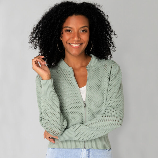 Cardigan Sarani Slate Green