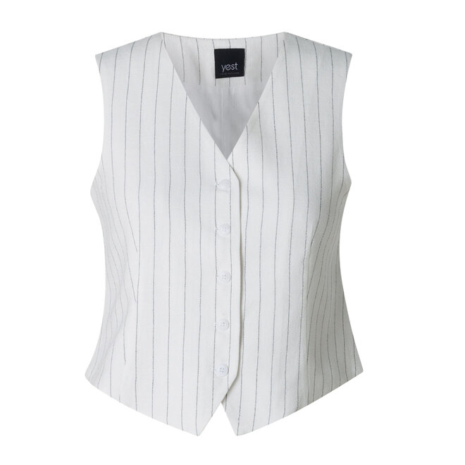 Vest Tekla  White with Black Stripes