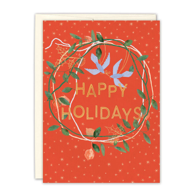 Card Wreath Happy Holidays