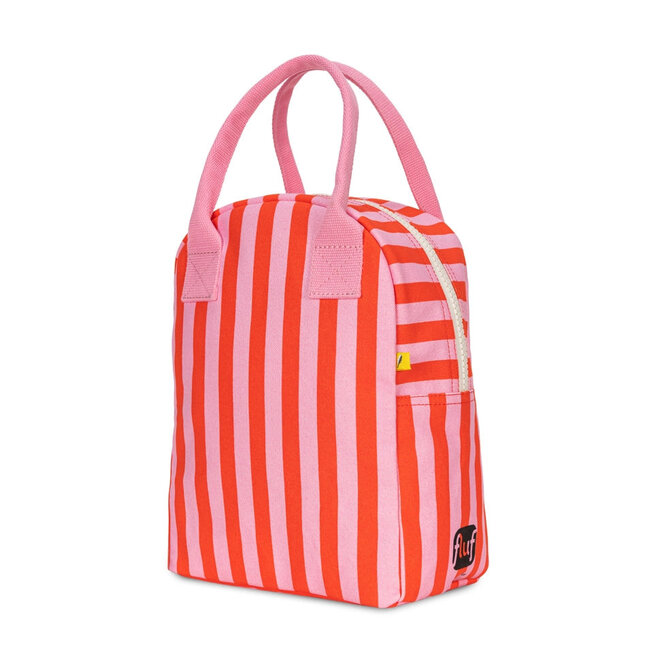 Zipper Lunch Bag Awning Stripe Pink