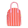Zipper Lunch Bag Awning Stripe Pink