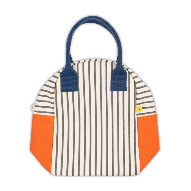 Zipper Lunch Bag Pencil Stripe Nautical