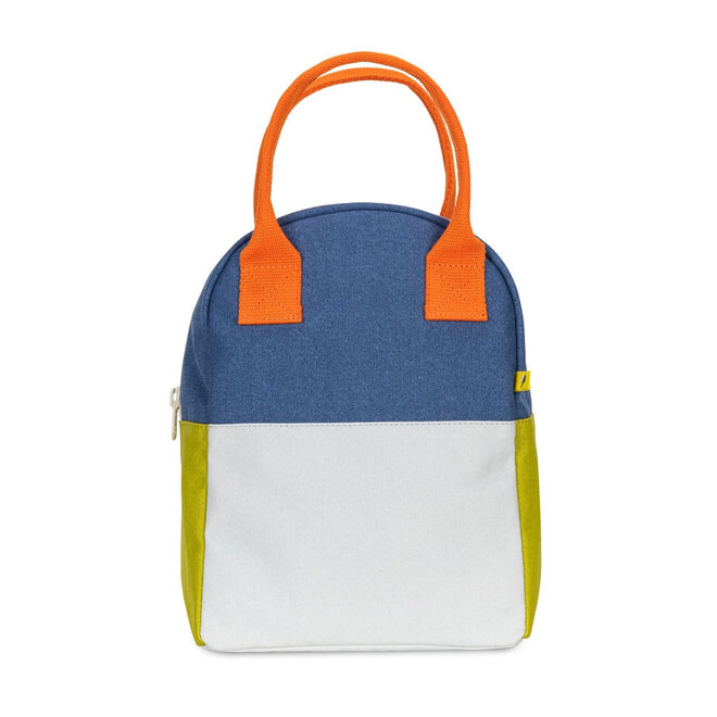 Zipper Lunch Bag Two Tone Citrus Sky