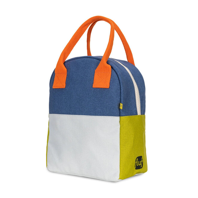 Zipper Lunch Bag Two Tone Citrus Sky
