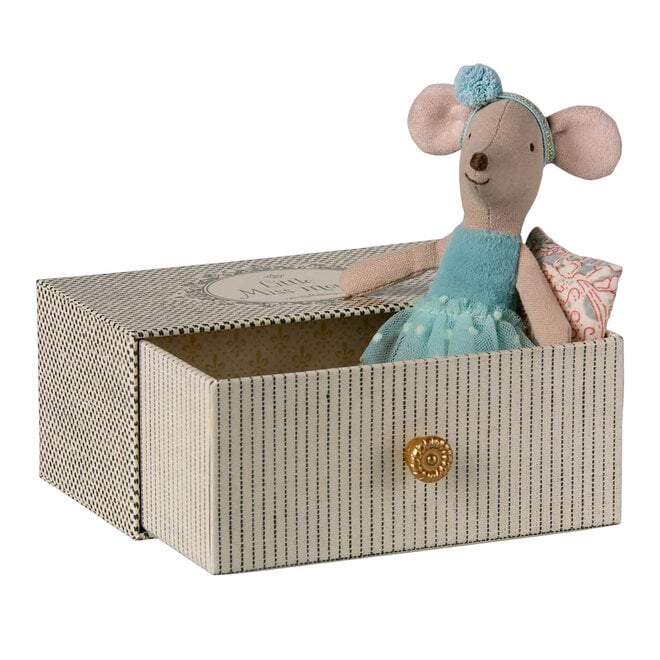 Dance Mouse Little Sister in Daybed Blue