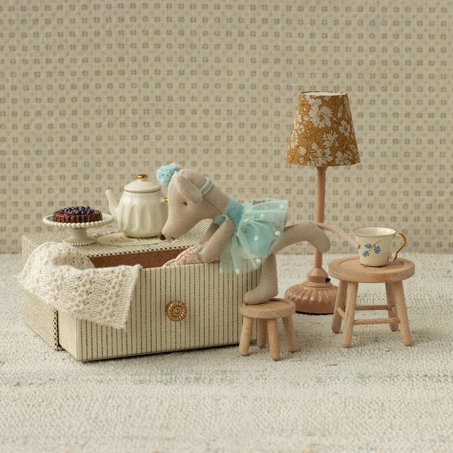 Dance Mouse Little Sister in Daybed Blue
