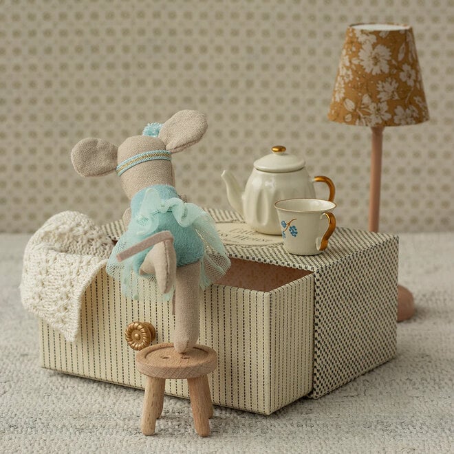 Dance Mouse Little Sister in Daybed Blue