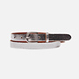 Leather Belt Eva Metallic Silver