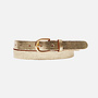 Leather Belt Eva Metallic Gold