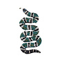 Brooch Pin Green Banded Snake