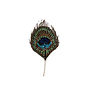 Brooch Pin Luminous Peacock Feather