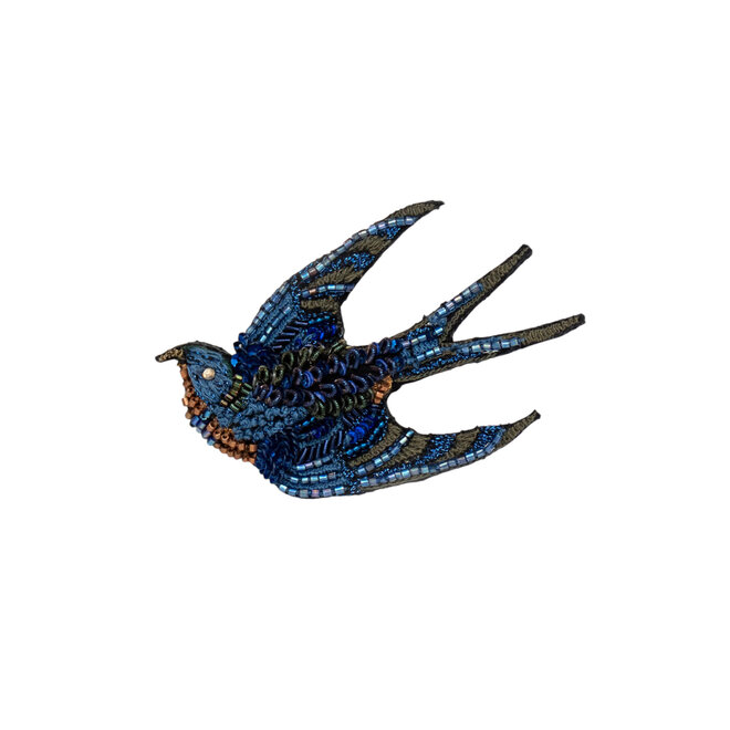 Brooch Pin Singing Swallow