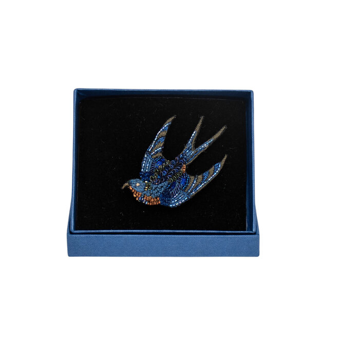 Brooch Pin Singing Swallow