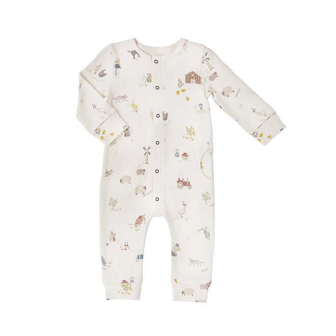 Romper LS Placket On the Farm