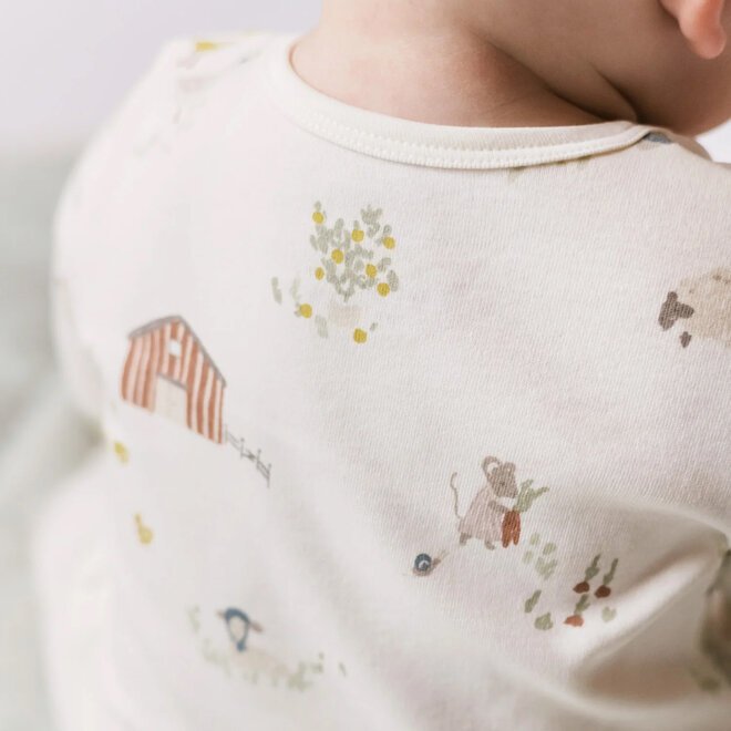 Romper LS Placket On the Farm