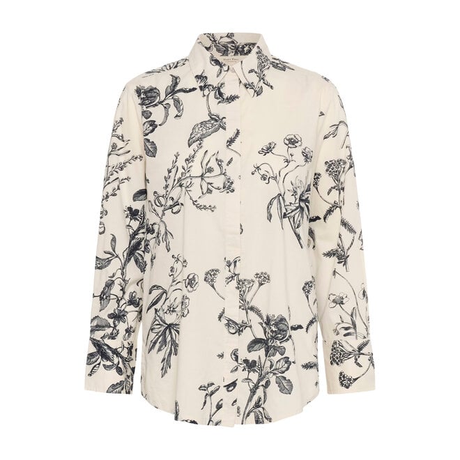 Shirt Sveja Dark Navy Botanical Print