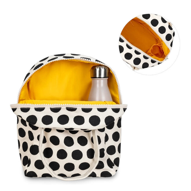 Zipper Lunch Bag Dot Black & White