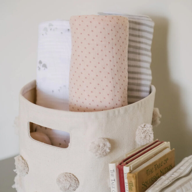 Swaddle Blanket Pin Dot Peony