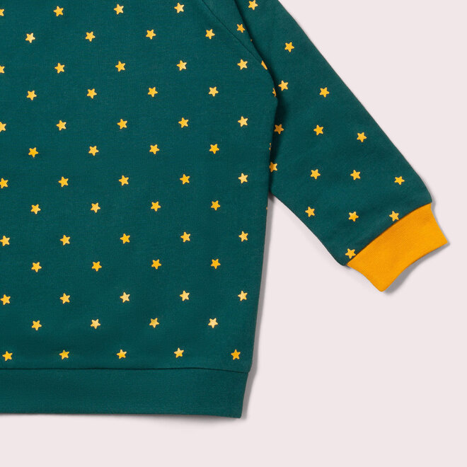 Sweatshirt Raglan Golden Stars Blue