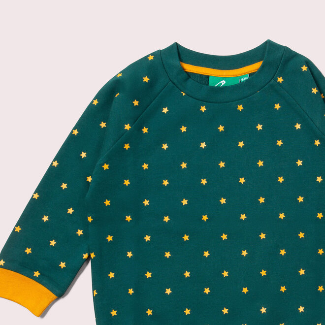 Sweatshirt Raglan Golden Stars Blue