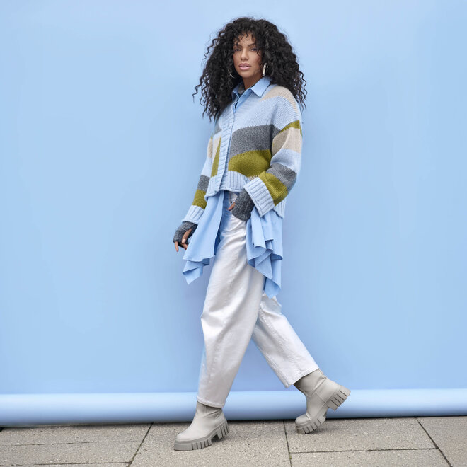 Trousers Metallic Silver