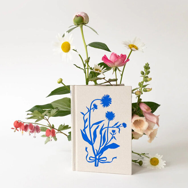 Mini Journal Linen Bound Blue Flora