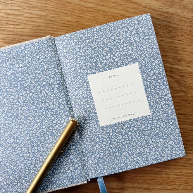 Mini Journal Linen Bound Blue Flora