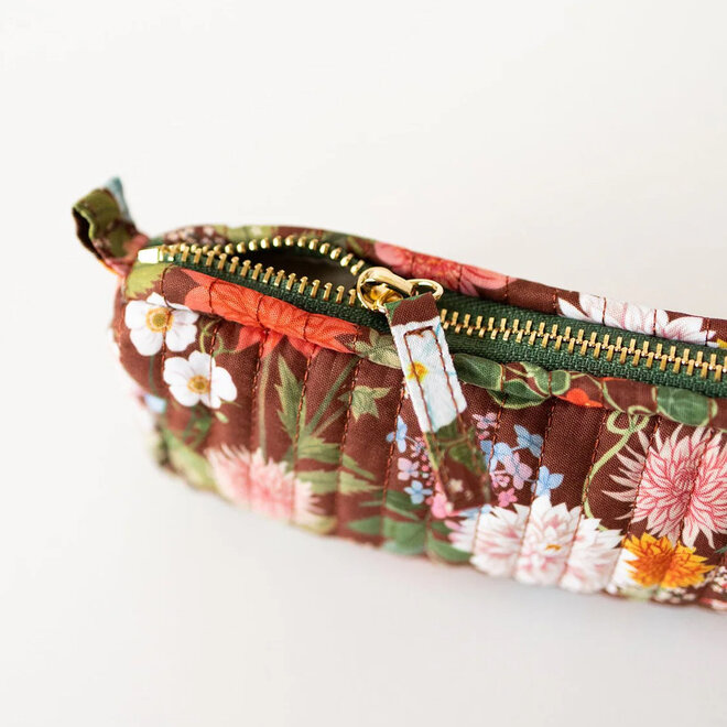 Pencil Pouch Quilted Russet