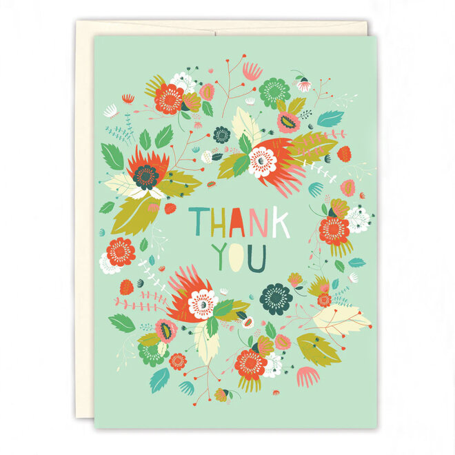 Card Floral Thank You