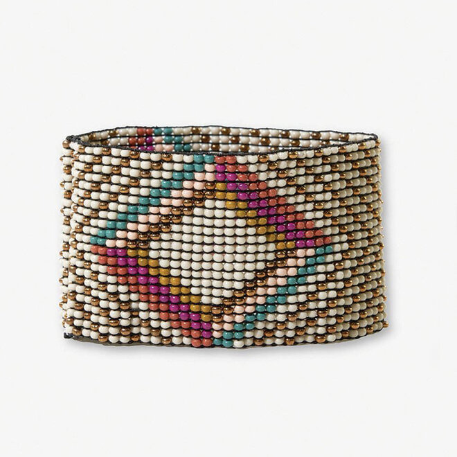 Bracelet Penelope Beaded Diamonds Muted Rainbow