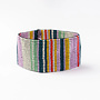 Bracelet Penelope Beaded Vertical Stripes Lilac