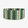 Bracelet Kenzie Beaded Vertical Stripes Green