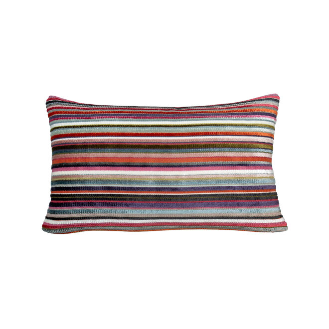 Pillow Prom Stripe Cerise 11 x 18in