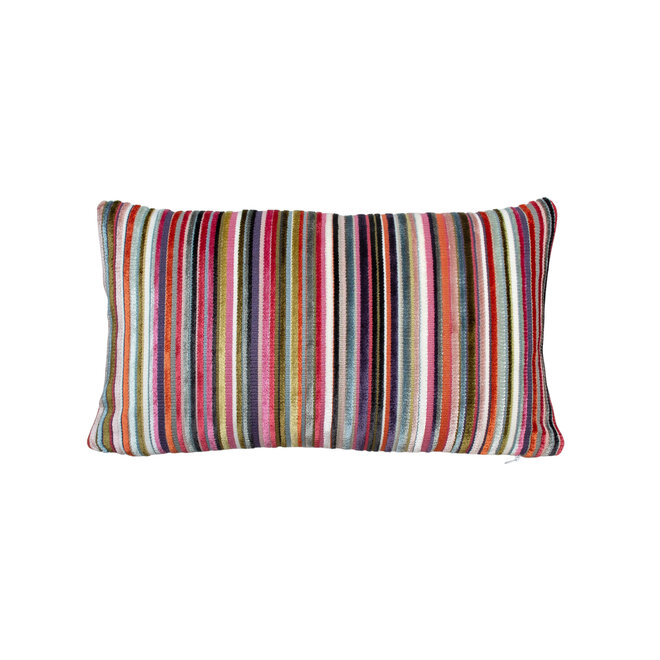 Pillow Prom Stripe Cerise 11 x 19in