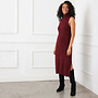 Turtleneck Sweater Dress Wine