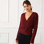 Wrap Sweater Wine