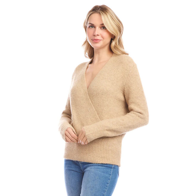 Wrap Sweater Wheat