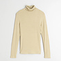 Ribbed T-Shirt Turtleneck Sage