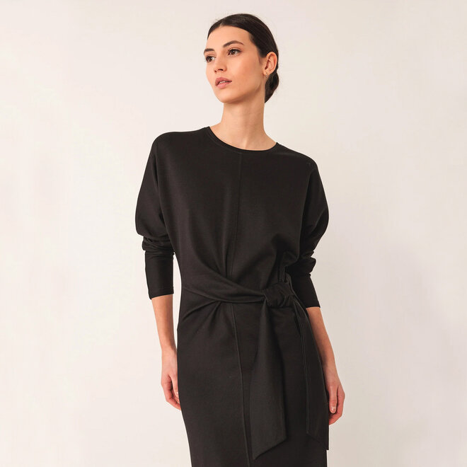 Knit Dress Knotted Black