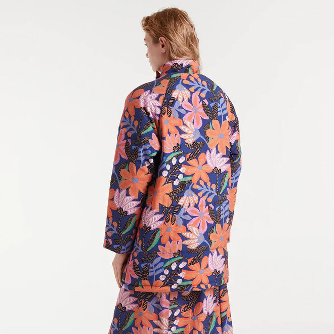 Coat Tiger Lily Flower Print