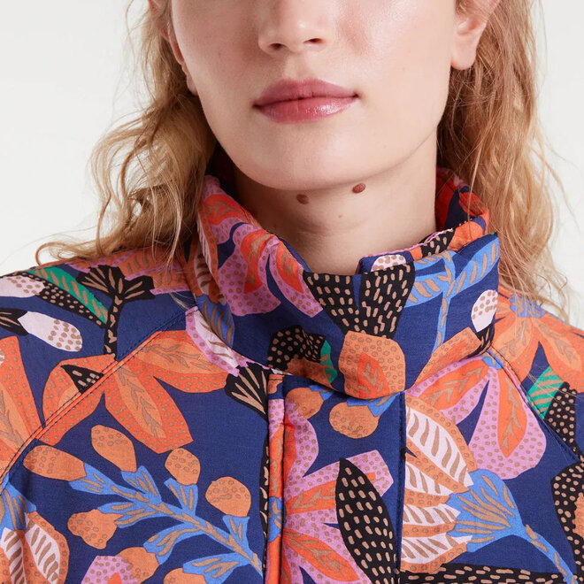 Coat Tiger Lily Flower Print