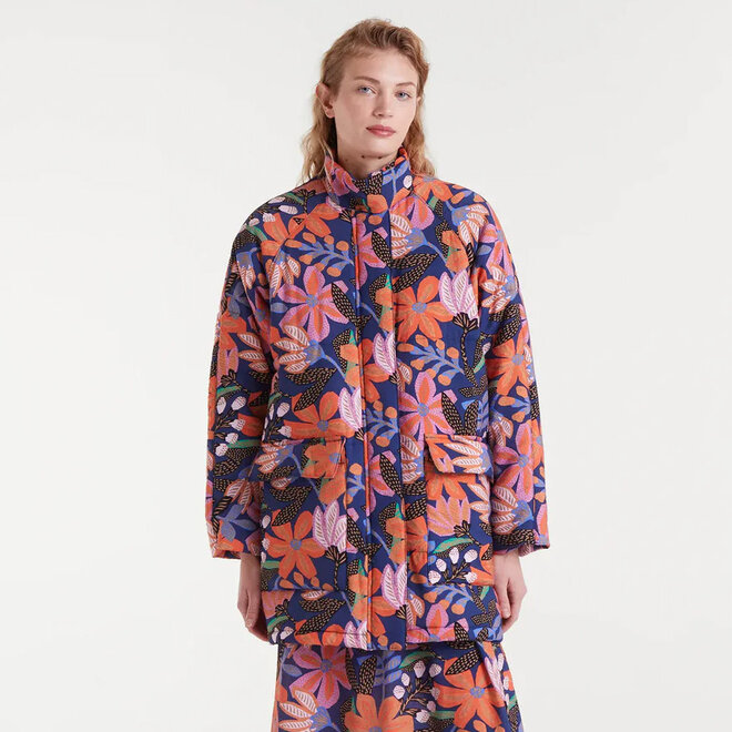 Coat Tiger Lily Flower Print