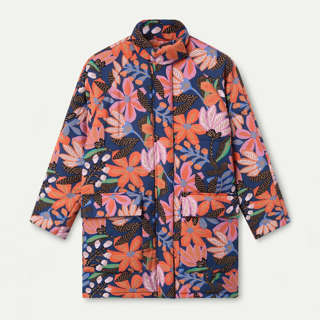 Coat Tiger Lily Flower Print