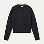 Knit Sweater Striped Black