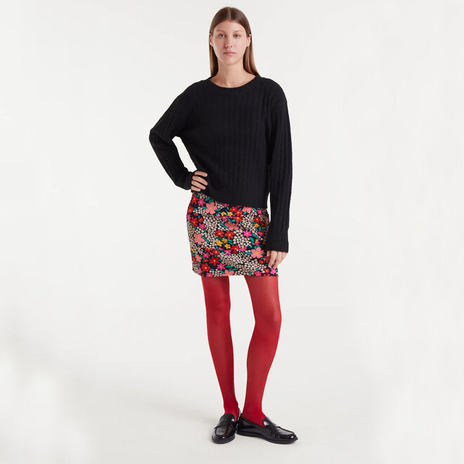 Knit Sweater Striped Black