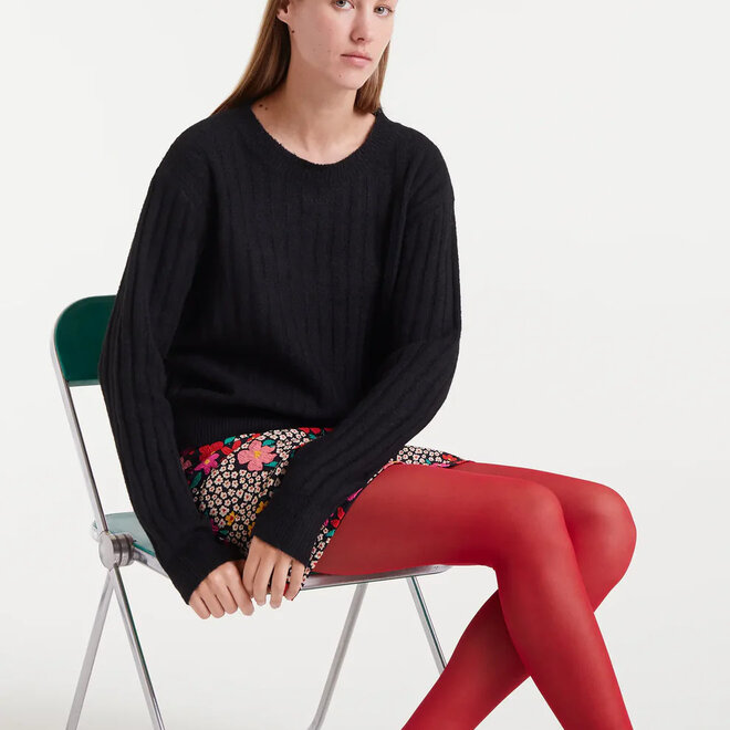 Knit Sweater Striped Black