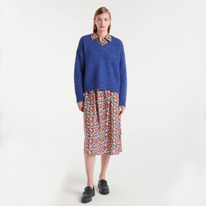 Textured knit Sweater Blue