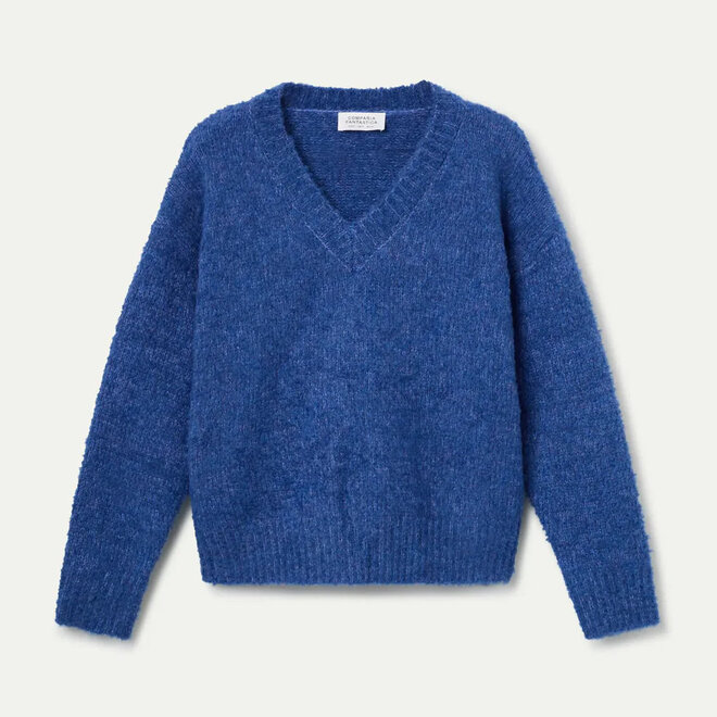 Textured knit Sweater Blue